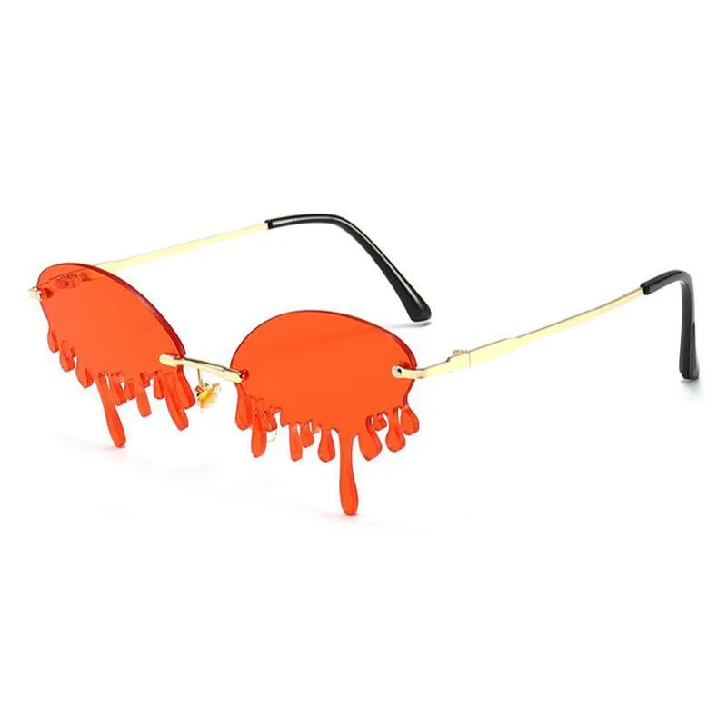 Steampunk sunglasses — shape teardrop