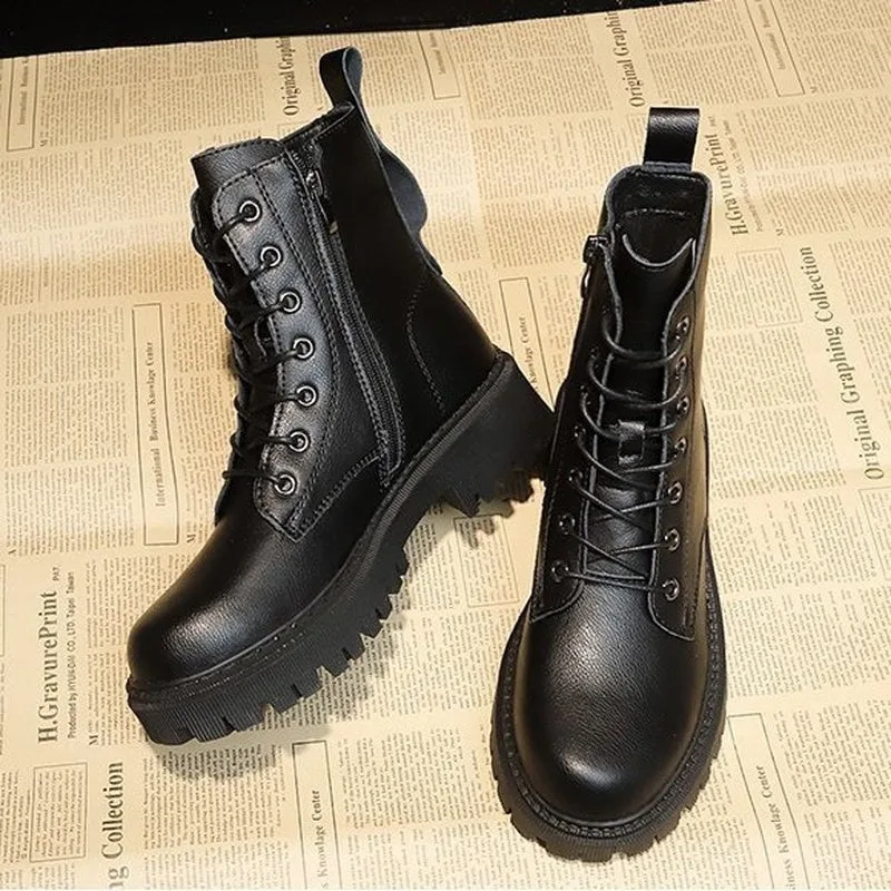 View 8 — Women’s steampunk ankle boots — military