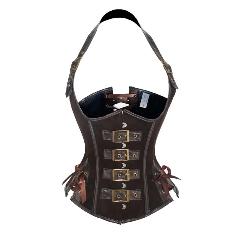 Steampunk corset — faux leather