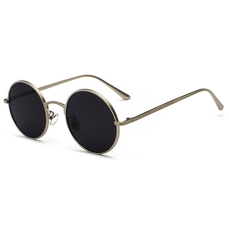 View 2 — Vintage-style steampunk sunglasses — round
