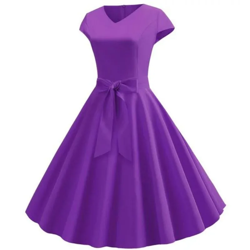 View 3 — Vintage-style steampunk dress — purple