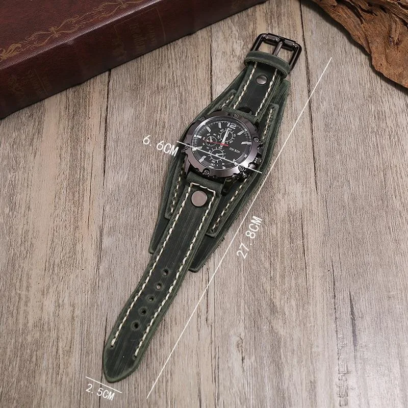 View 5 — Steampunk watch — bracelet force leather
