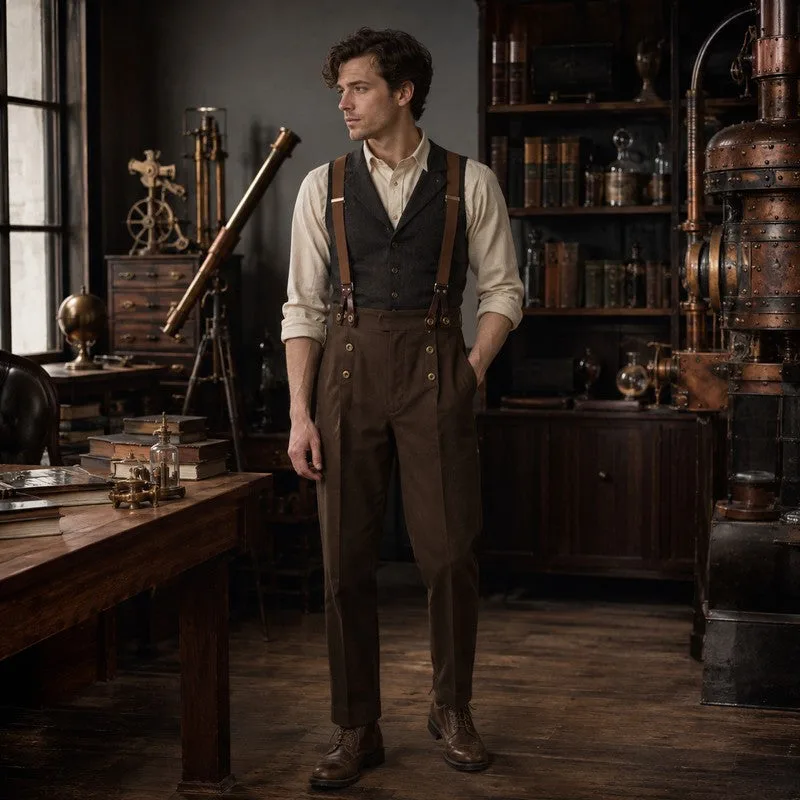 View 9 — Men’s Victorian steampunk trousers — clip