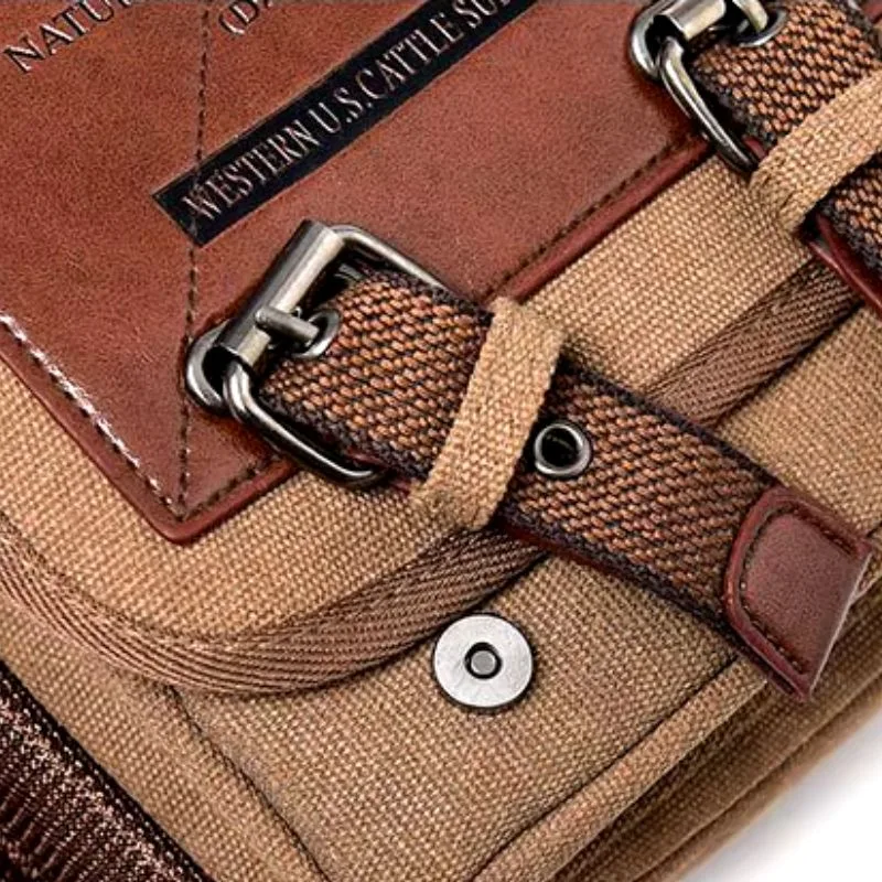 View 9 — Vintage-style steampunk satchel — shoulder strap