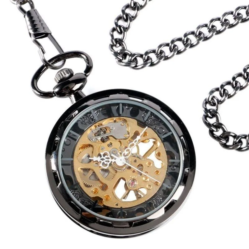 View 4 — Mechanical steampunk pocket watch — skeleton