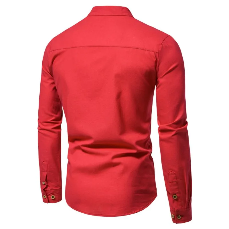 View 9 — Steampunk polo sleeve long mandarin collar