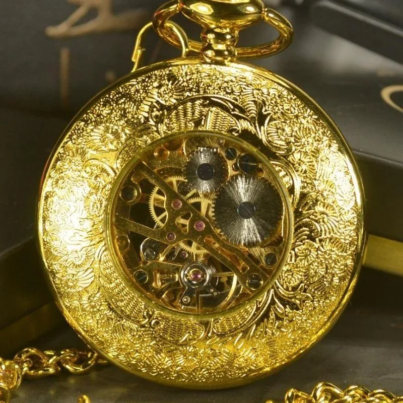 View 3 — Steampunk pocket watch — hunter gold colour