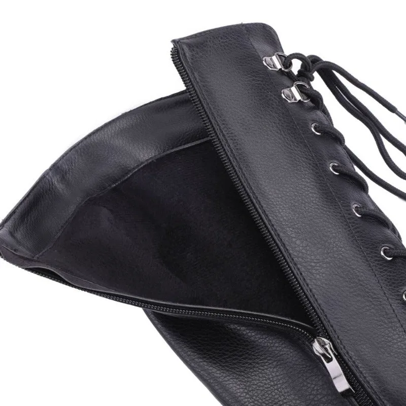View 4 — Retro steampunk boots — black