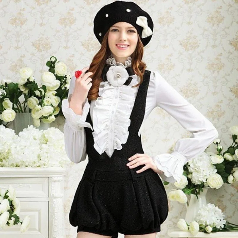 View 2 — Women’s steampunk shirt — white