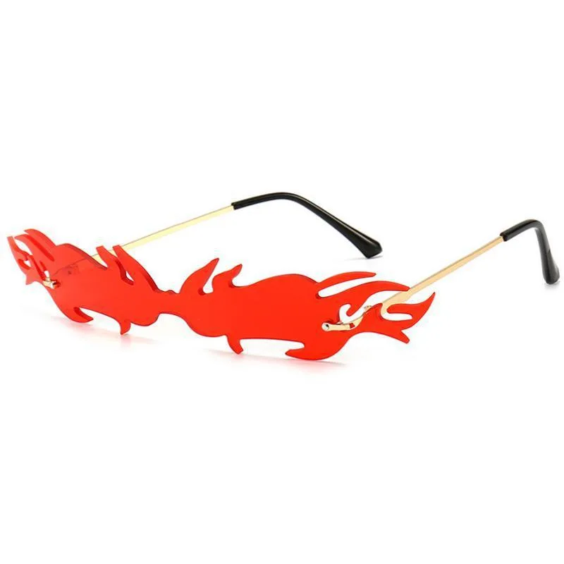 View 4 — Vintage-style steampunk sunglasses — fire