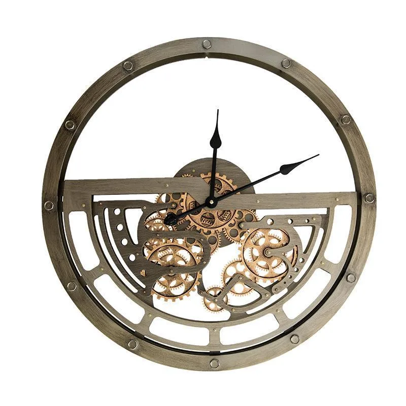 Industrial steampunk clock — wall