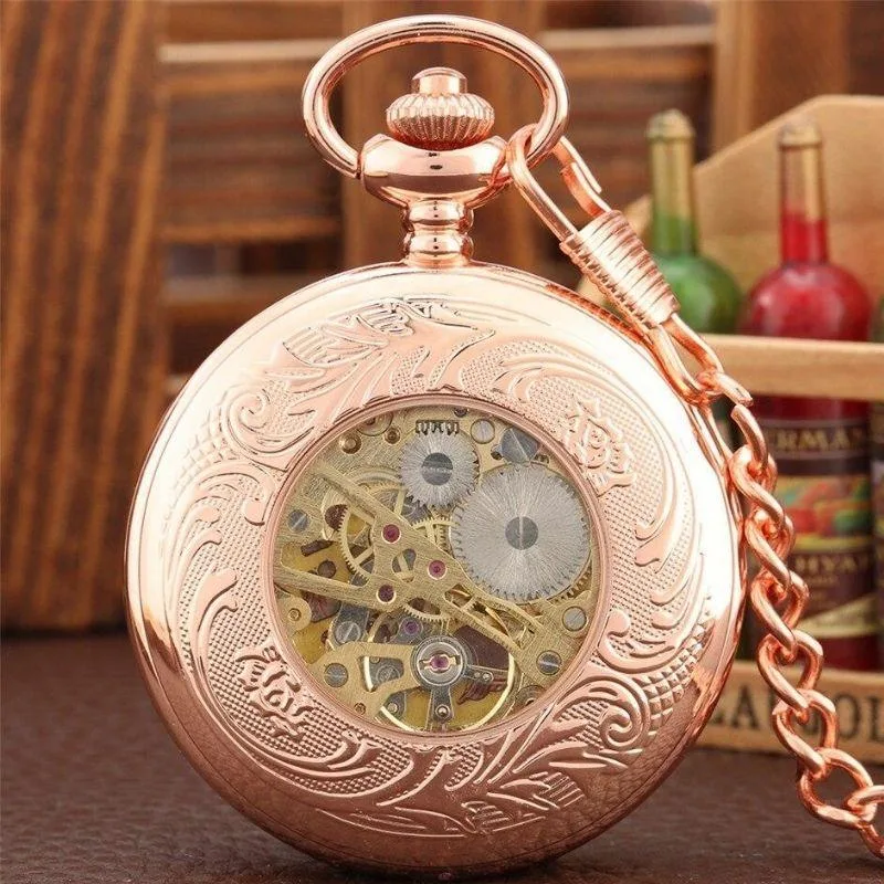 View 4 — Women’s mechanical steampunk pocket watch