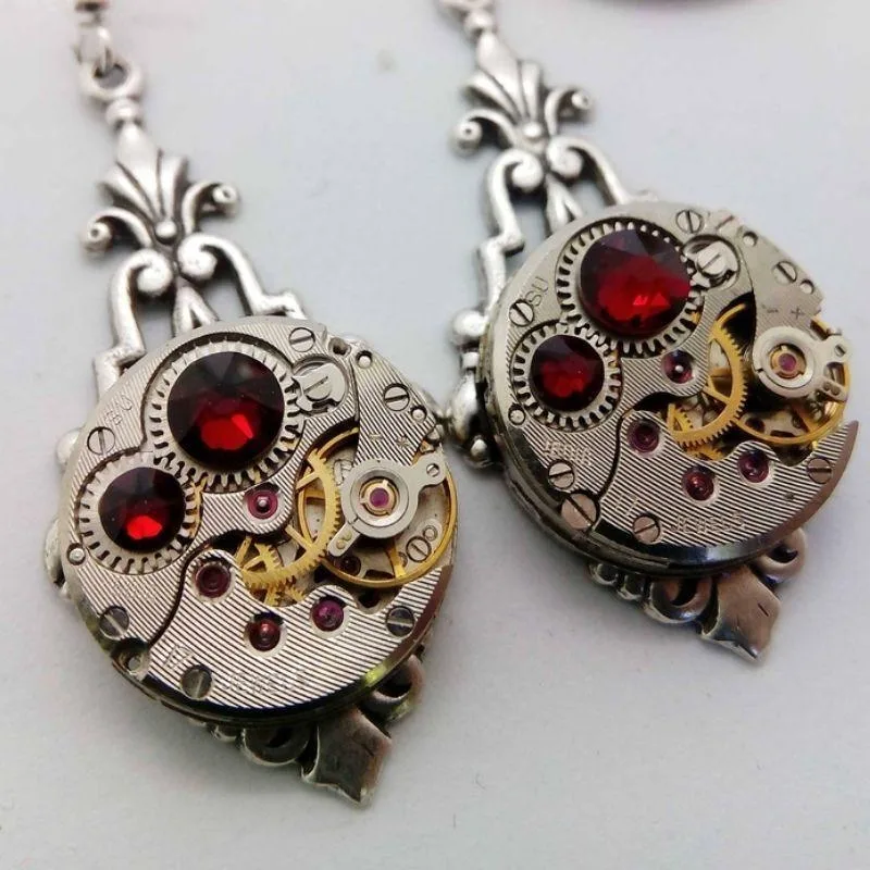 View 2 — Women’s steampunk earrings