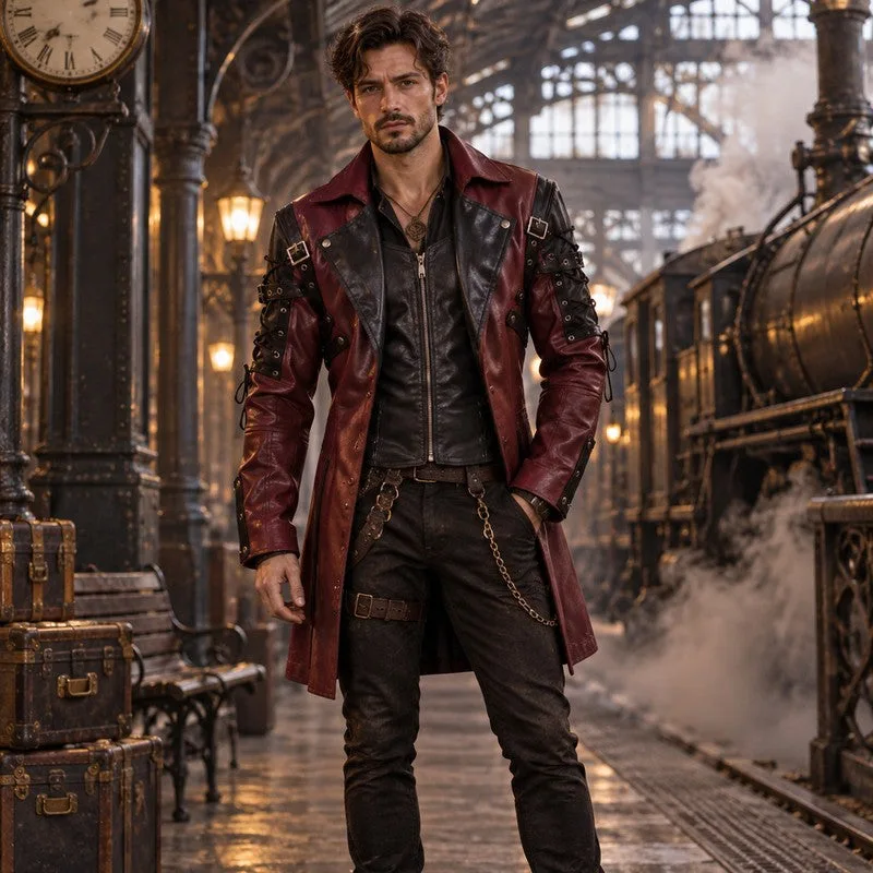 View 2 — Gothic steampunk jacket — PU