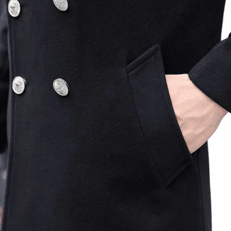 View 4 — Men’s Victorian steampunk coat — long