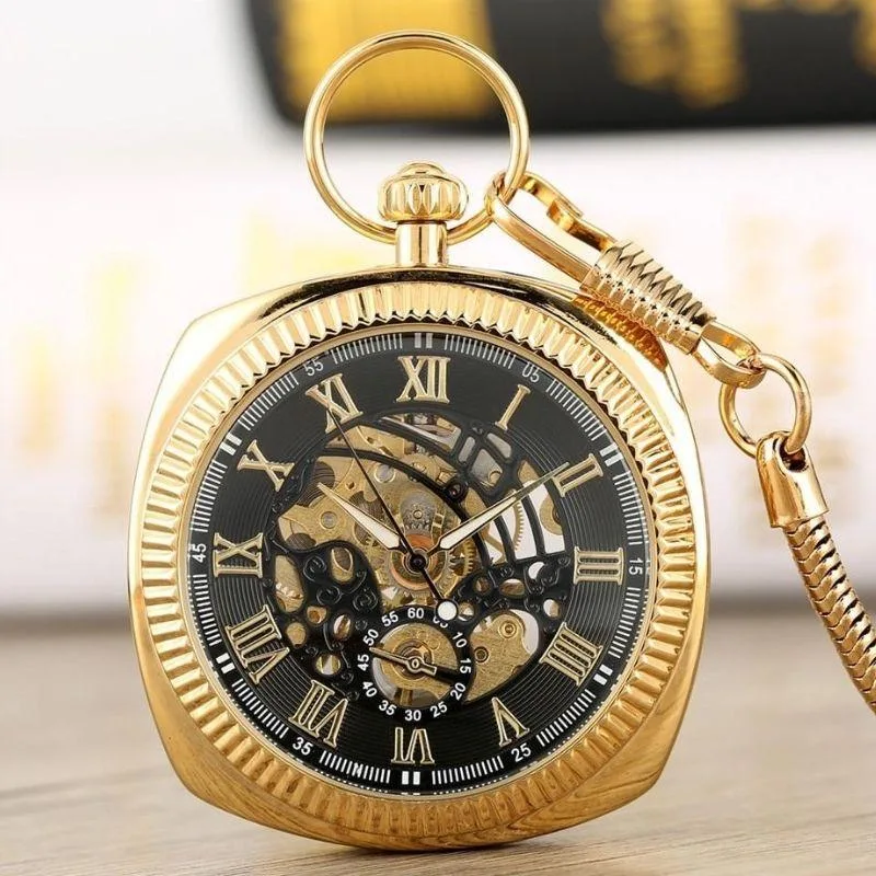 View 8 — Antique-style steampunk watch — pocket square