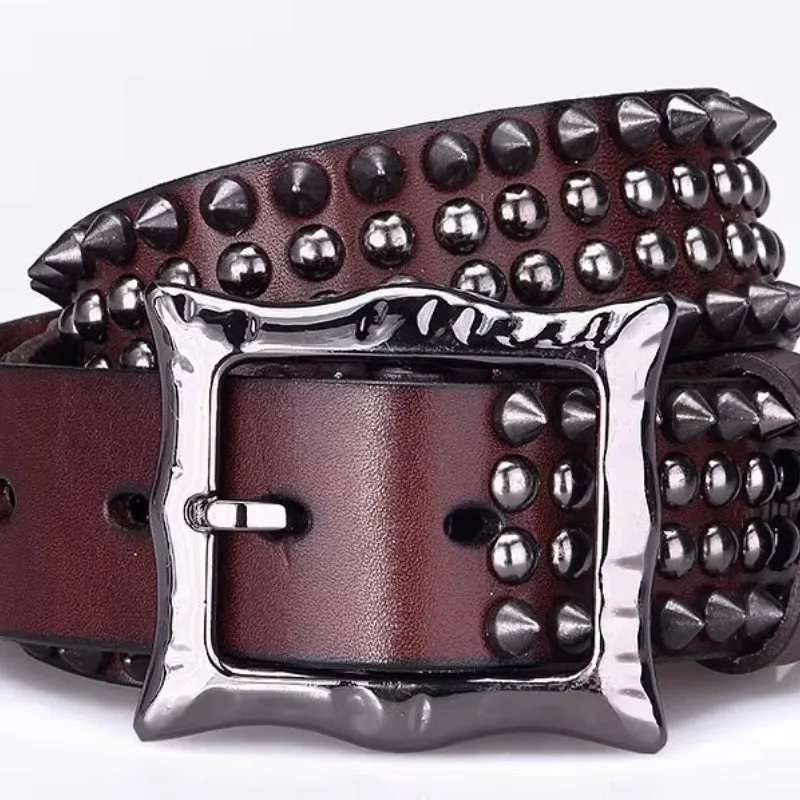View 4 — Men’s steampunk belt — punk Rock