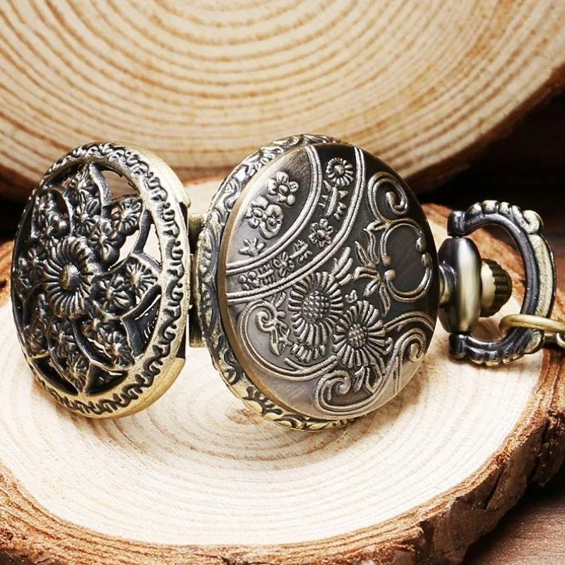 View 2 — Women’s antique-style steampunk pocket watch — Small