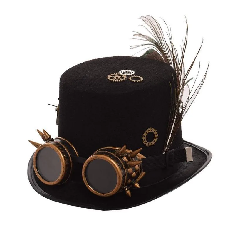 View 3 — Steampunk hat — feather