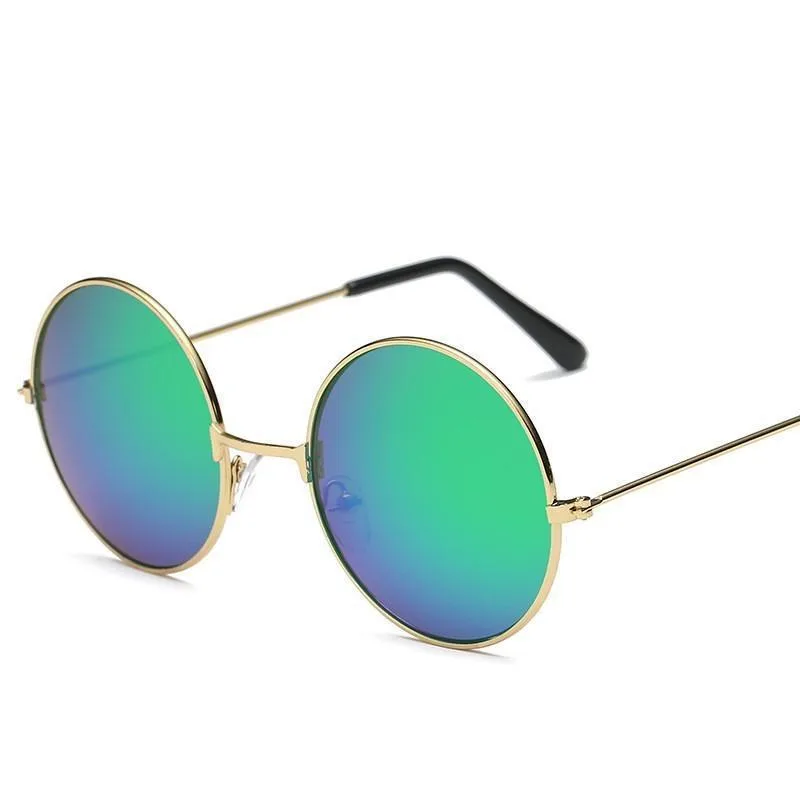 View 14 — Women’s vintage-style steampunk sunglasses — round