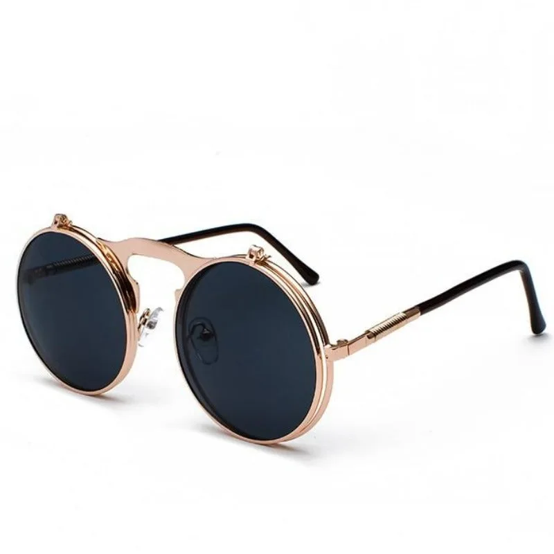 Vintage-style steampunk sunglasses — Flip