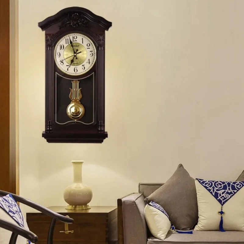 View 2 — Vintage-style steampunk clock — with pendulum