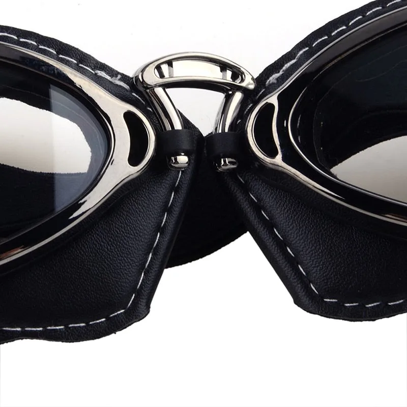 View 8 — Vintage-style steampunk sunglasses — motorcycle