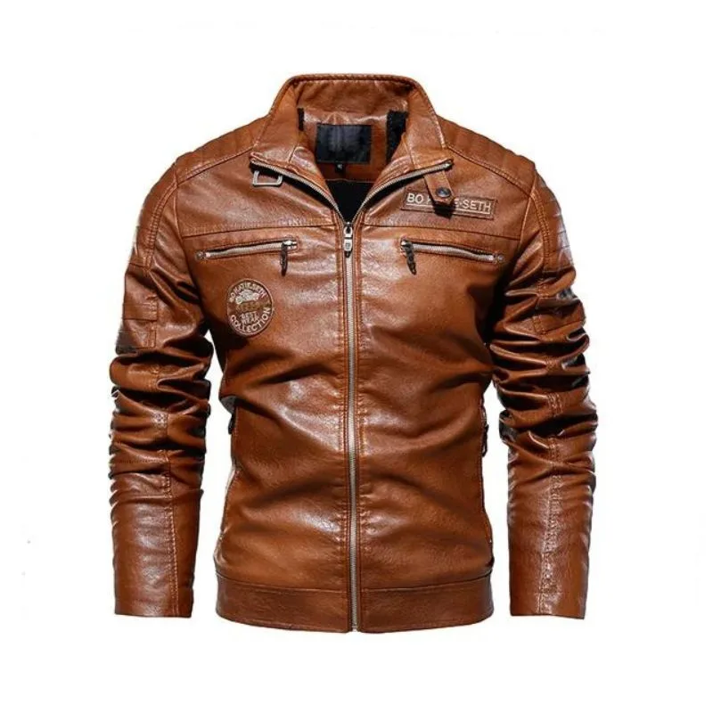 View 9 — Steampunk jacket — biker PU faux leather