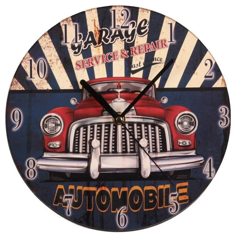View 6 — Vintage-style steampunk clock — wall wood