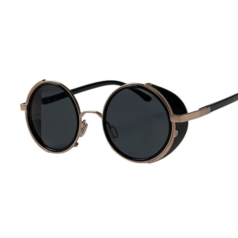 View 5 — Retro steampunk sunglasses — round
