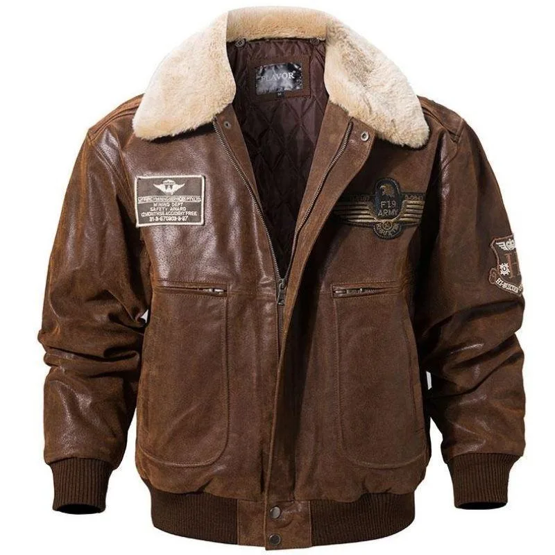 Steampunk jacket — aviator leather
