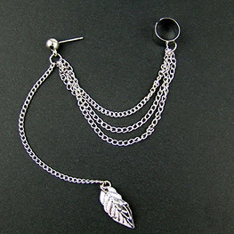 View 4 — Steampunk earring — chain Clip