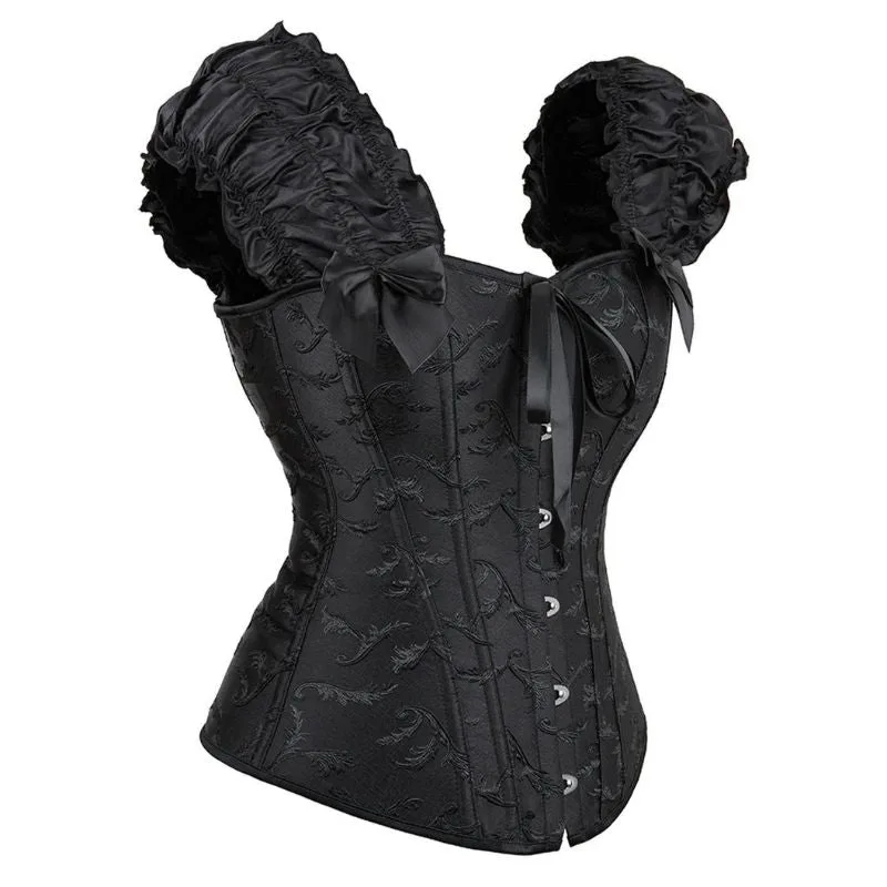 View 4 — Victorian steampunk corset — black