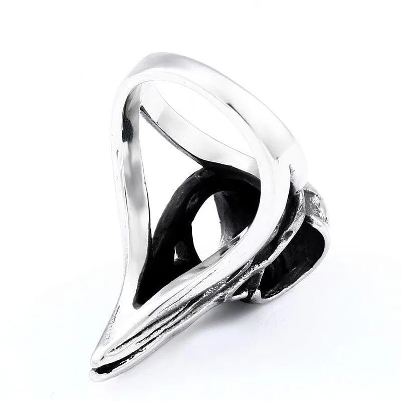 View 5 — Steampunk ring — skull raven