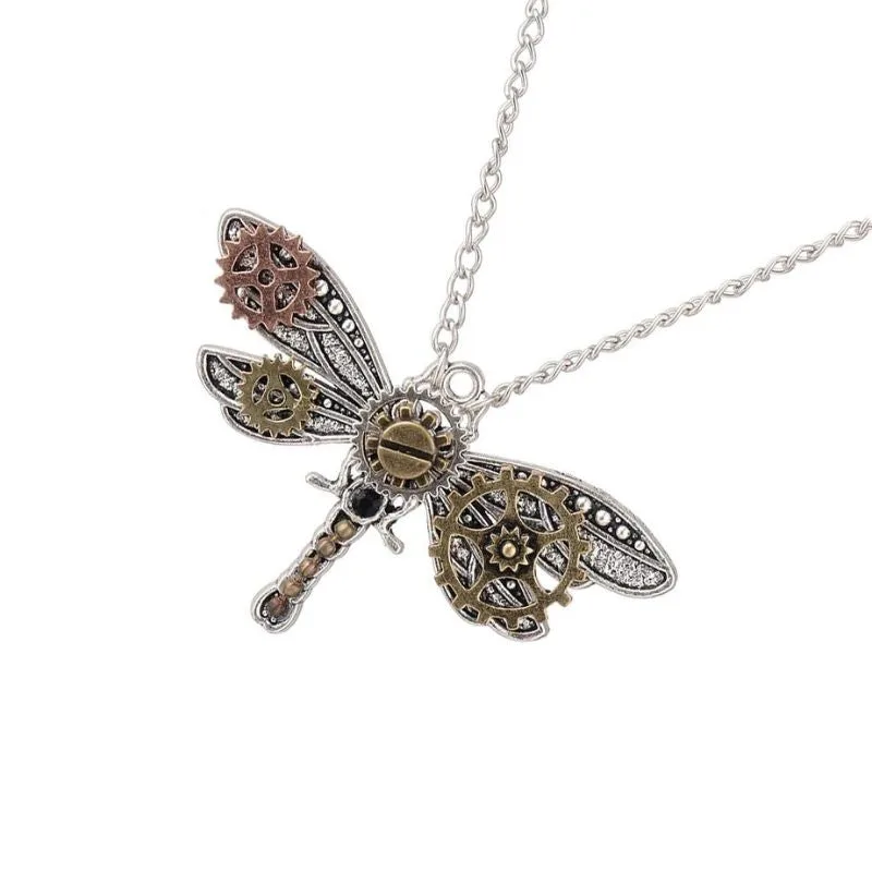 Steampunk necklace — butterfly