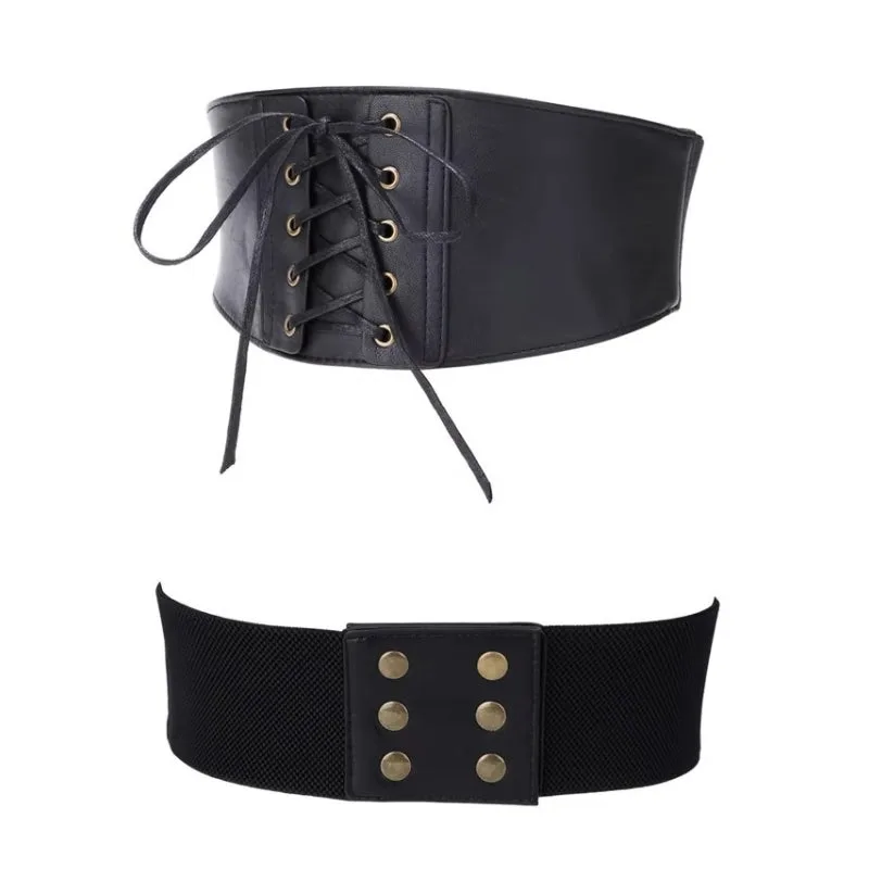 View 2 — Steampunk waist cincher — Belt PU faux leather