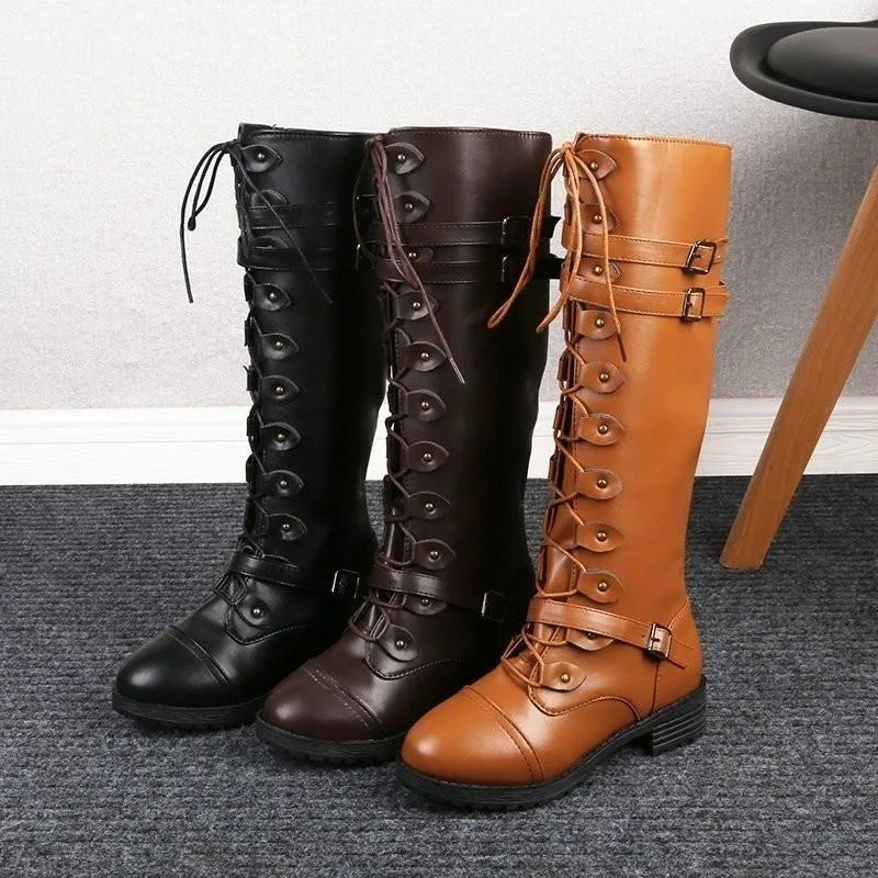 View 5 — Steampunk boots — brown PU
