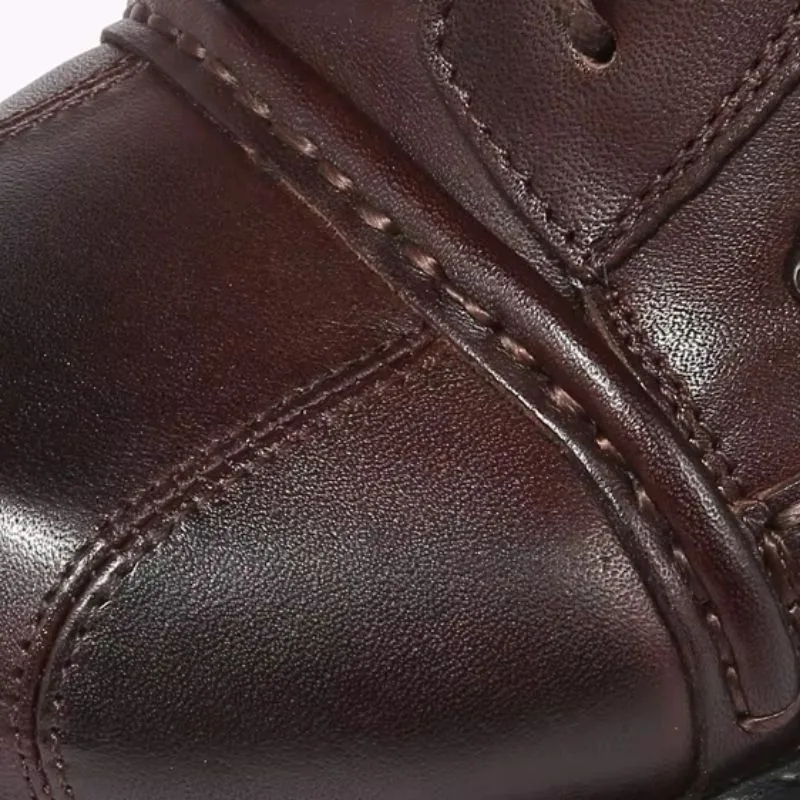 View 6 — Steampunk ankle boots — motorcycle brown