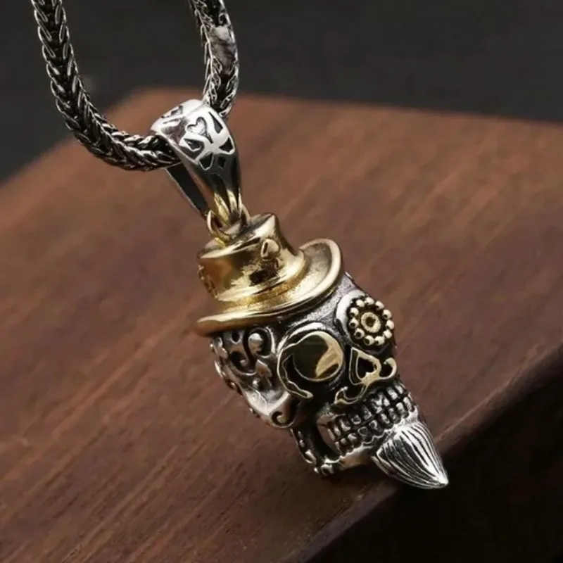 View 4 — Steampunk necklace — skull