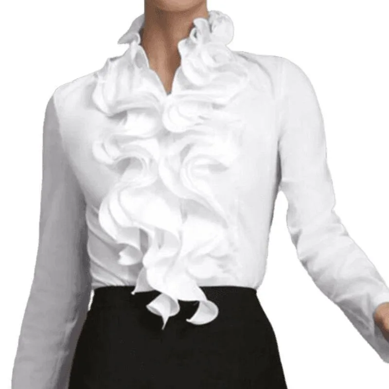 Women’s Victorian steampunk blouse — collar ruffled Women’s Victorian steampunk blouse — collar ruffled
