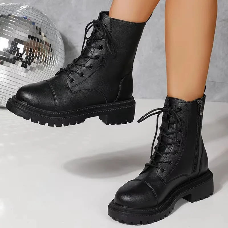 Women’s steampunk ankle boots — treads