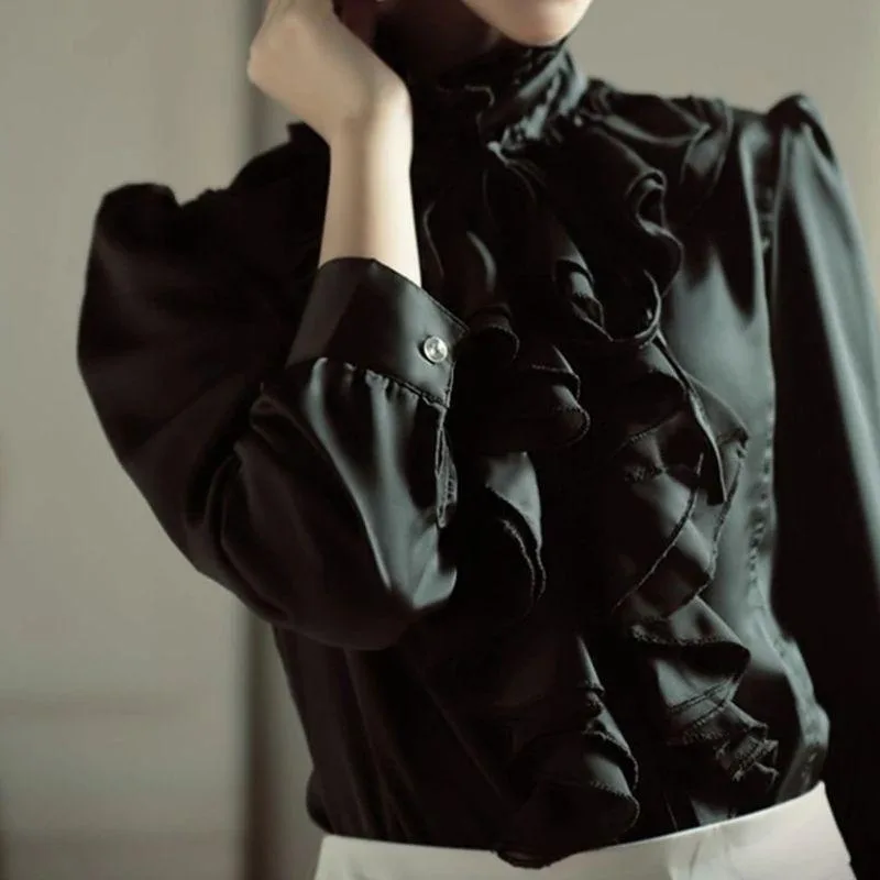 View 2 — Women’s steampunk shirt — black