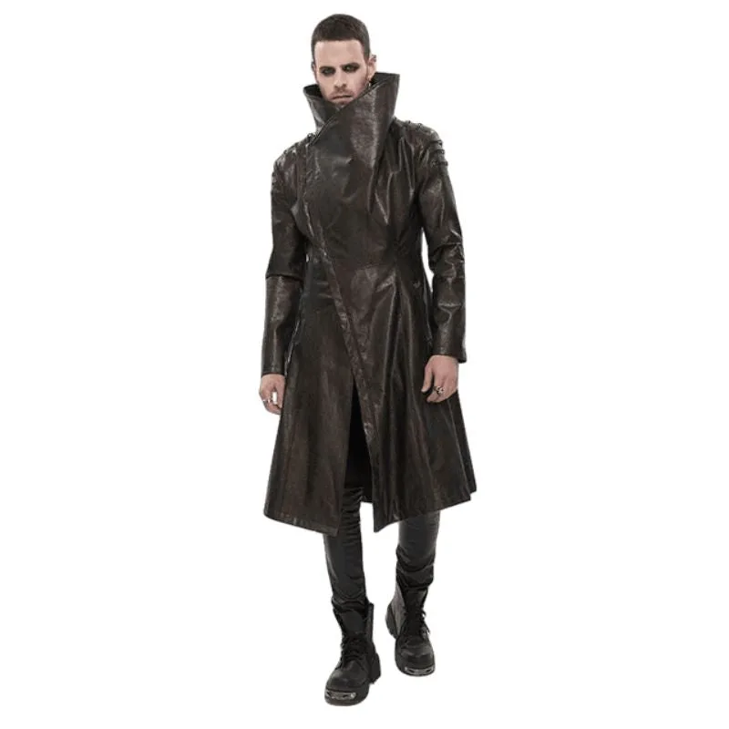 Steampunk coat — Long brown
