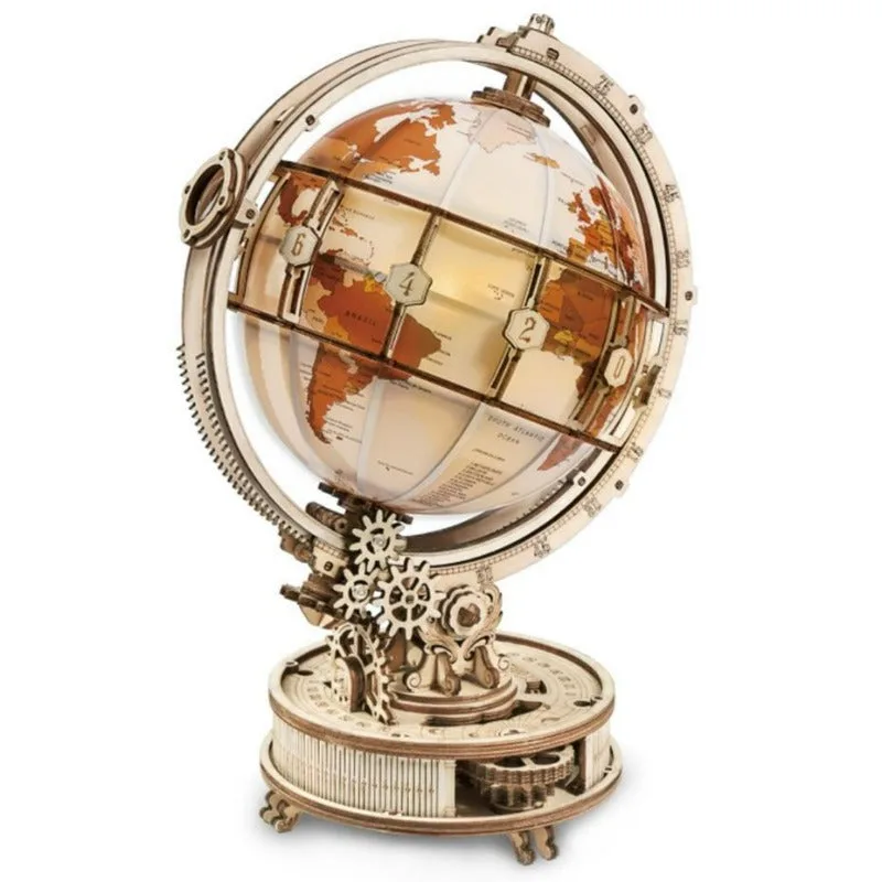 Steampunk model kit — wood globe