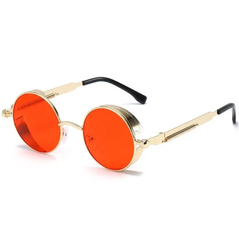 Steampunk sunglasses — round metal
