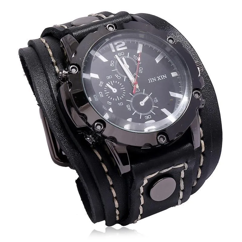 View 9 — Steampunk watch — bracelet force leather
