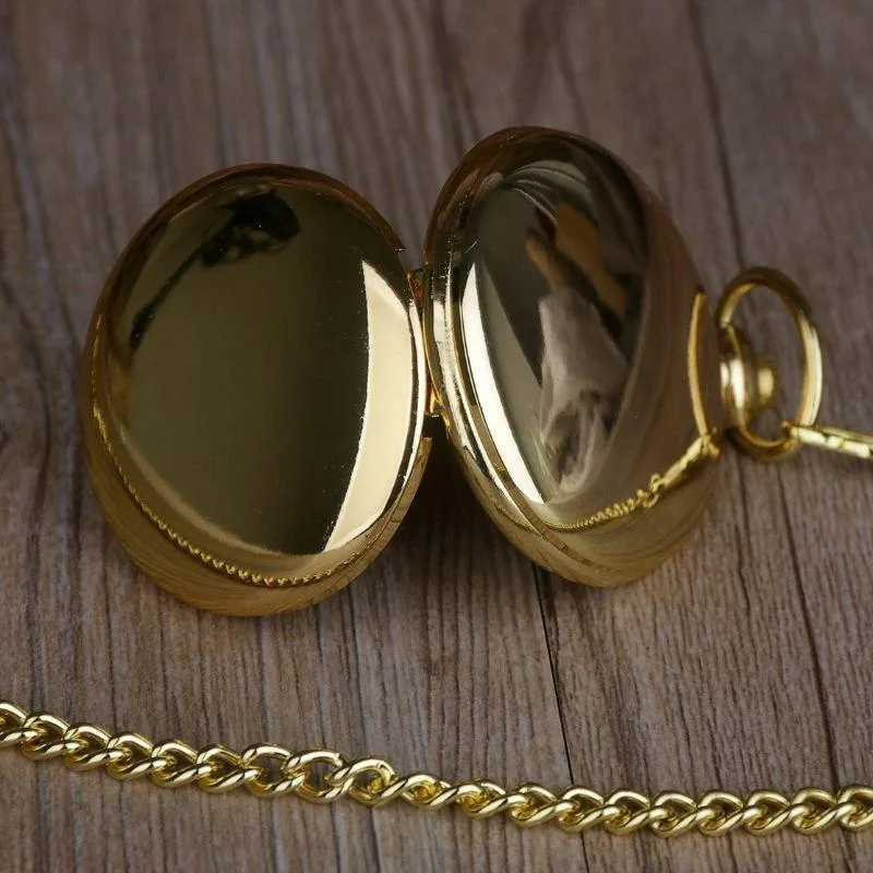 View 3 — Vintage-style steampunk pocket watch — gold colour