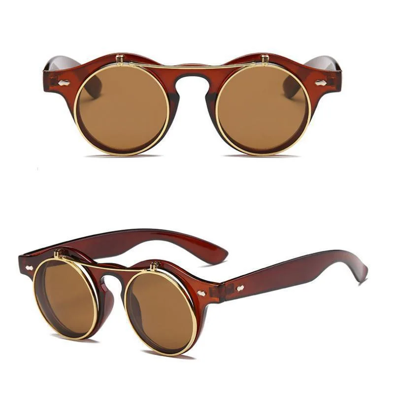 View 4 — Steampunk sunglasses — Flip-up