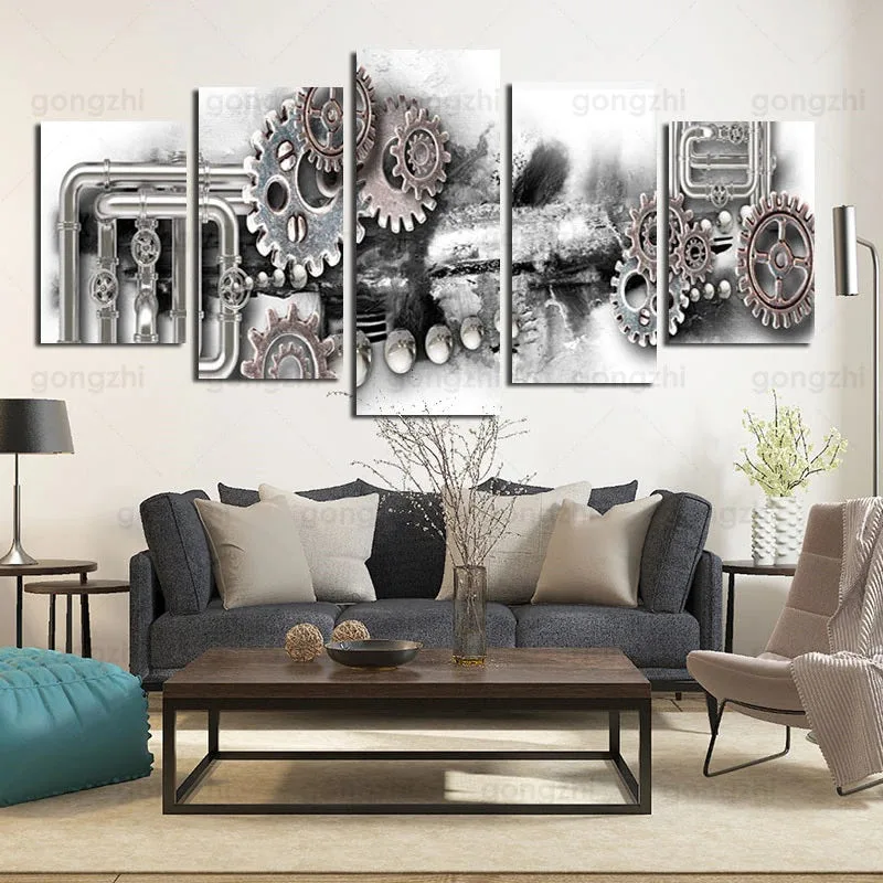 Industrial steampunk wall art — cog