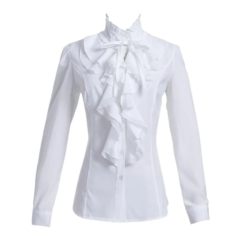 Victorian steampunk shirt — white cravat